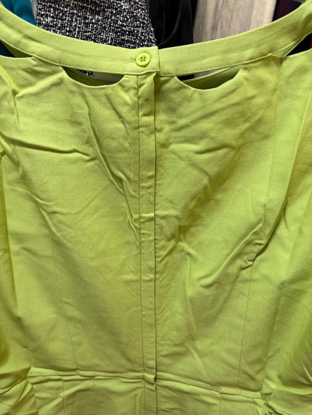 Tatyana Lime Green Cutout Midi Sheath Dress - Picture 4 of 7